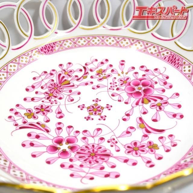 HEREND ヘレンド インドの華 ピンク 透かし ボウル 湘南台店 - メルカリ