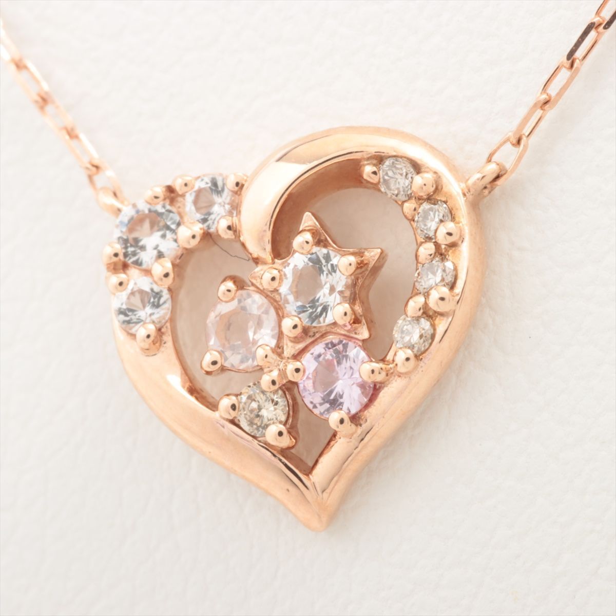 4℃☆k10 オープンハートダイヤモンドネックレス JEWEL ADDICT｜【K10】オープンハートダイヤモンドネックレス<全長 約