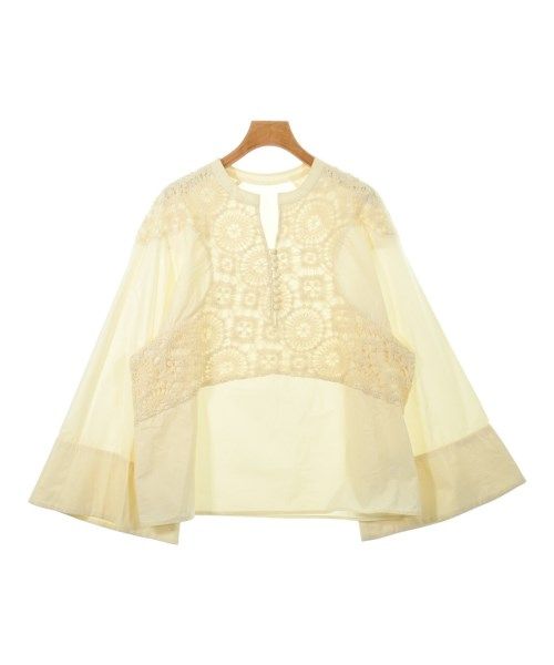 YOSHIYO ブラウス レディース ヨシヨ 中古　古着 YOSHIYO ヨシヨ ブラウス 4(XL位) 紺 【古着】【中古】の通販 by