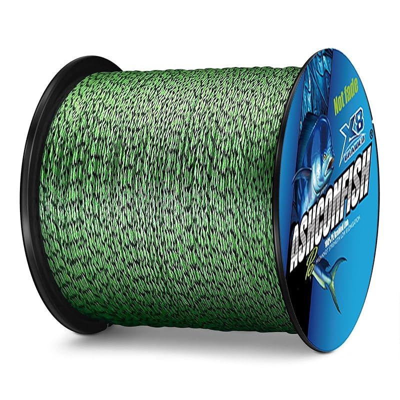 5号（60LB/27.2KG）_８編 ダックグリーン 1000M Ashconfish PEライン 8編 釣り糸 1000m 超強力 高感度 耐磨耗 低伸度 釣りライン 釣糸 ダックグリーン 色落ちしない Ashconfish PEライン 8編 釣り糸 1000m 超強力 高感度 耐磨耗 低伸度
