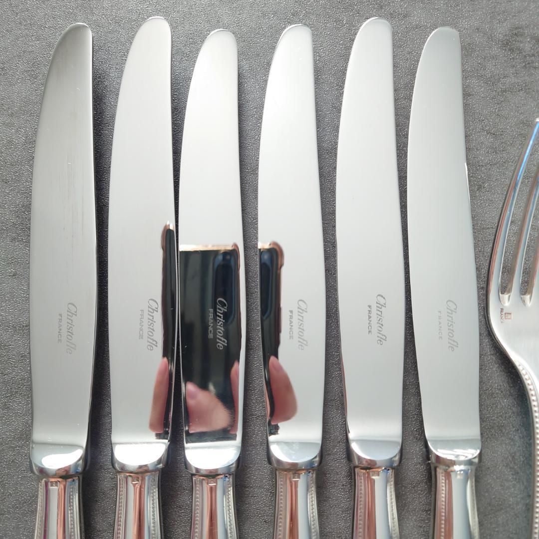 クリストフル パール テーブルナイフ テーブルフォーク 12点
