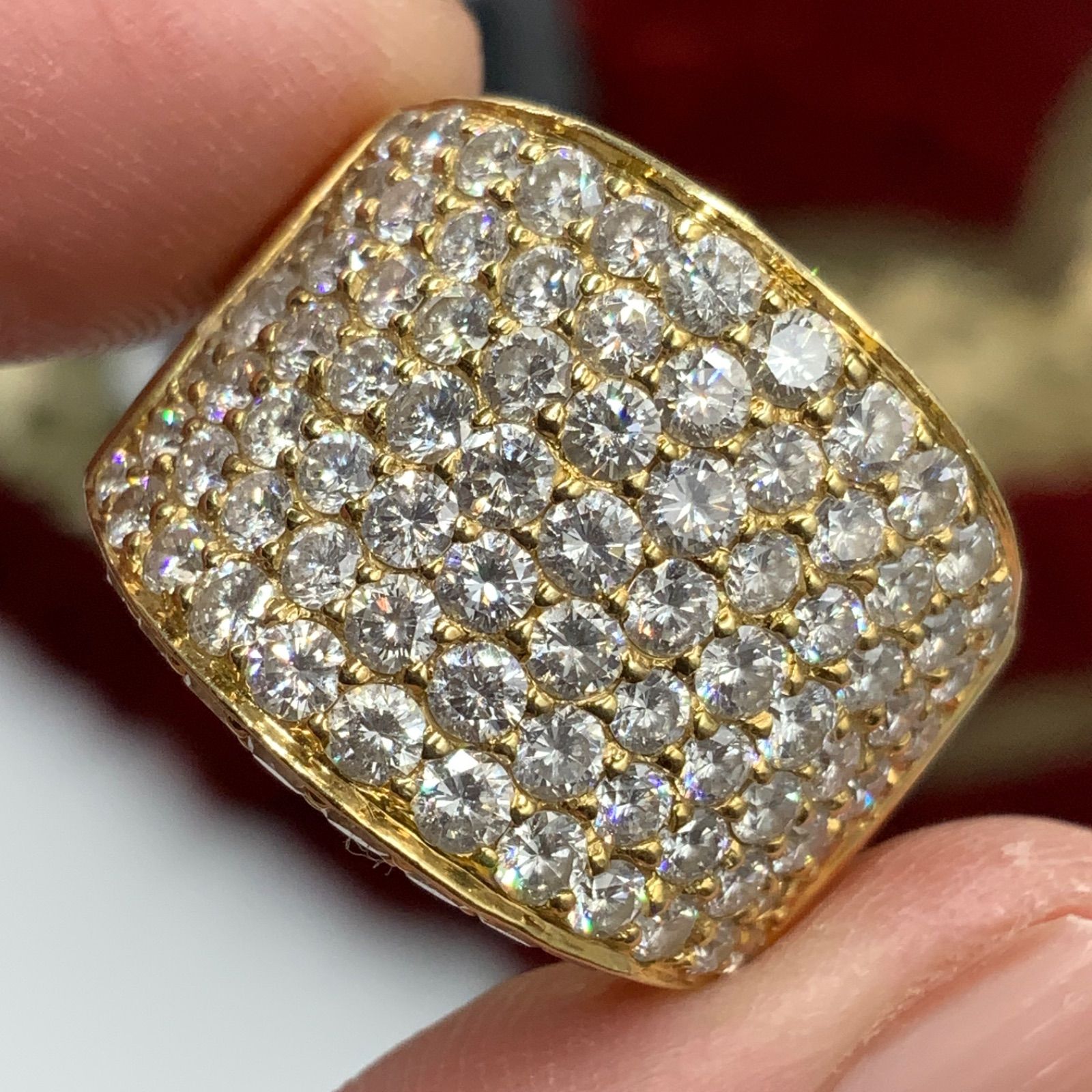 K18 パヴェダイヤ リング 4ct 15.4g 約13号 4ctUP - メルカリ