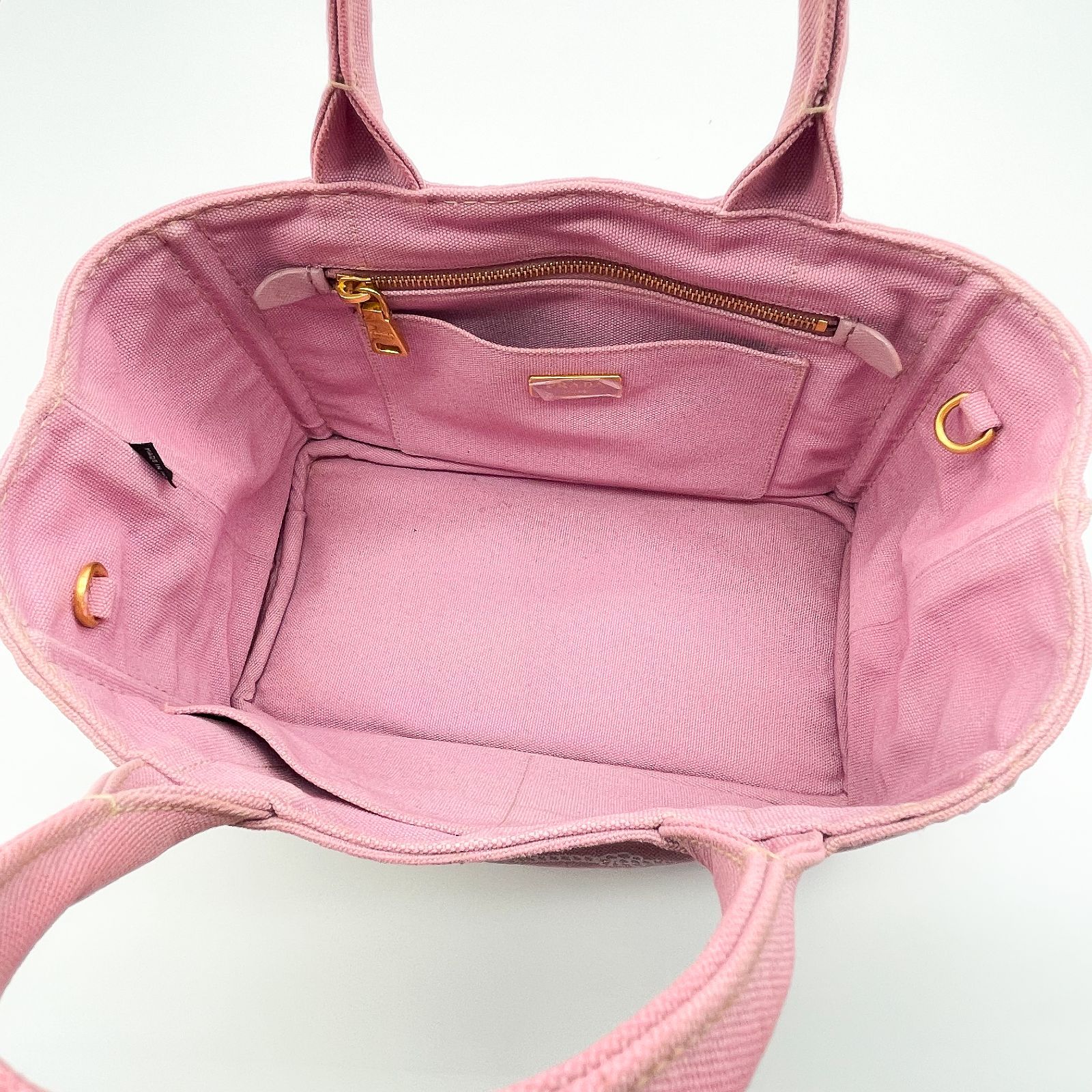 プラダ ミニ カナパ 薄ピンク 正規品PRADAベロアカナパミニトートミニ