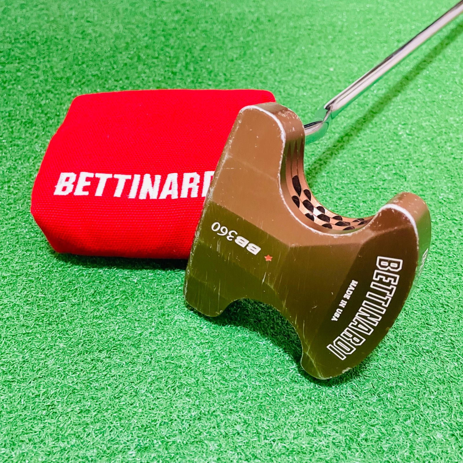 9077 BETTINARDI BB360 ベティナルディ メンズ 右利き パター ヘッドカバー 送料無料 匿名配送