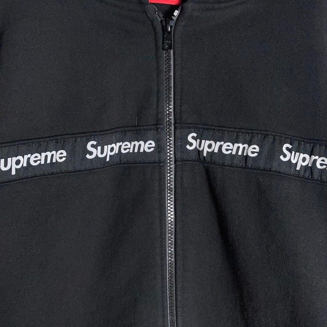 XLサイズ】SUPREME フルジップパーカー ロゴ 黒 - メルカリ