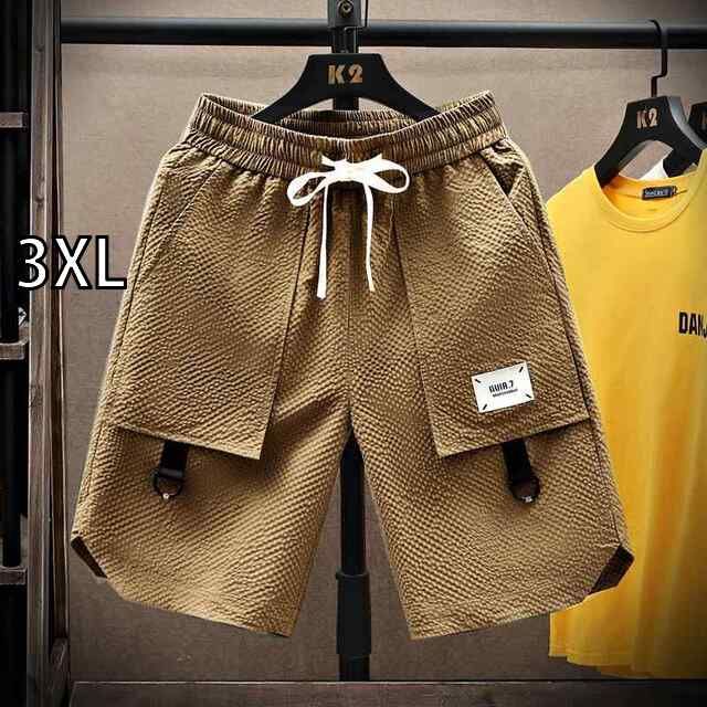 [3XL]メンズ ファッション 服  オシャレ シンプル 大人 かっこいい 大きいサイズ ストリート 紳士服 パンツ アウター 夏 薄手 ワークウェア 五分丈 韓国 スタイル 快適 スポーツ