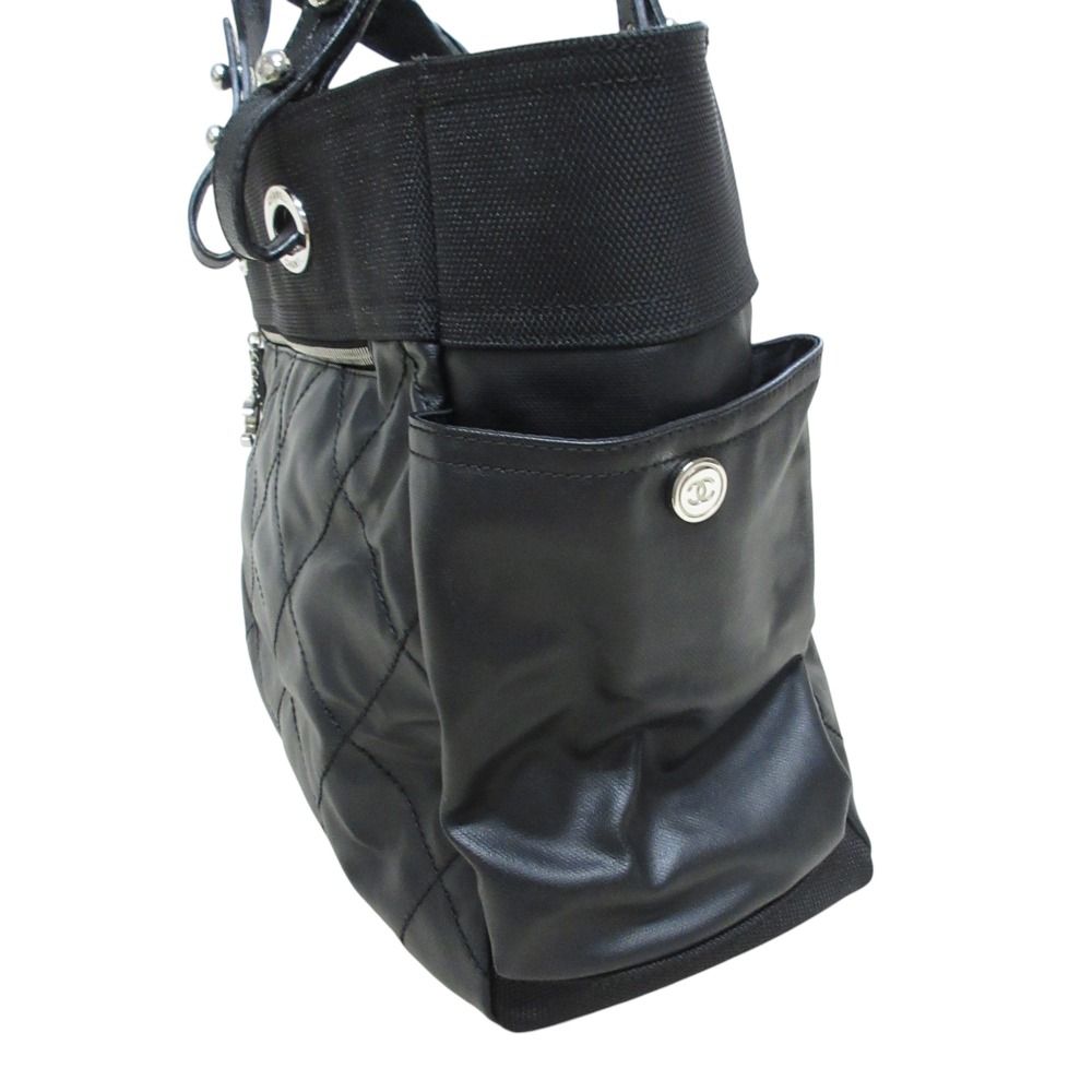 シャネル パリビアリッツGM キルティング 肩掛け ココマーク ブラック トート シャネル パリビアリッツGM キルティング 肩掛け ココマーク