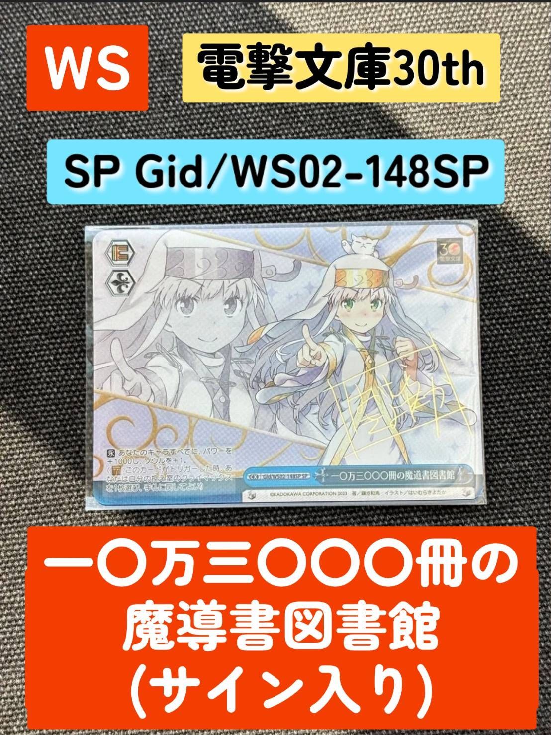 WS 電撃文庫30th SP 一〇万三〇〇〇冊の魔導書図書館(サイン入り) Gid