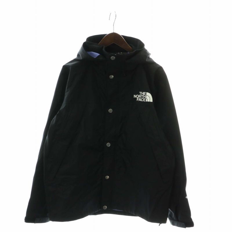ザノースフェイス THE NORTH FACE 23AW マウンテンレインテックスジャケット Mountain Raintex JACKET ゴアテックス GORE-TEX アウター ナイロン ハイネック フード ジップアップ ロゴ M 黒 NP12333