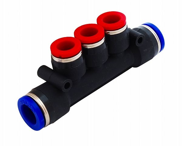 新潟精機 BeHAUS チューブ用ワンタッチ継手 違径トリプル PKG10-8R