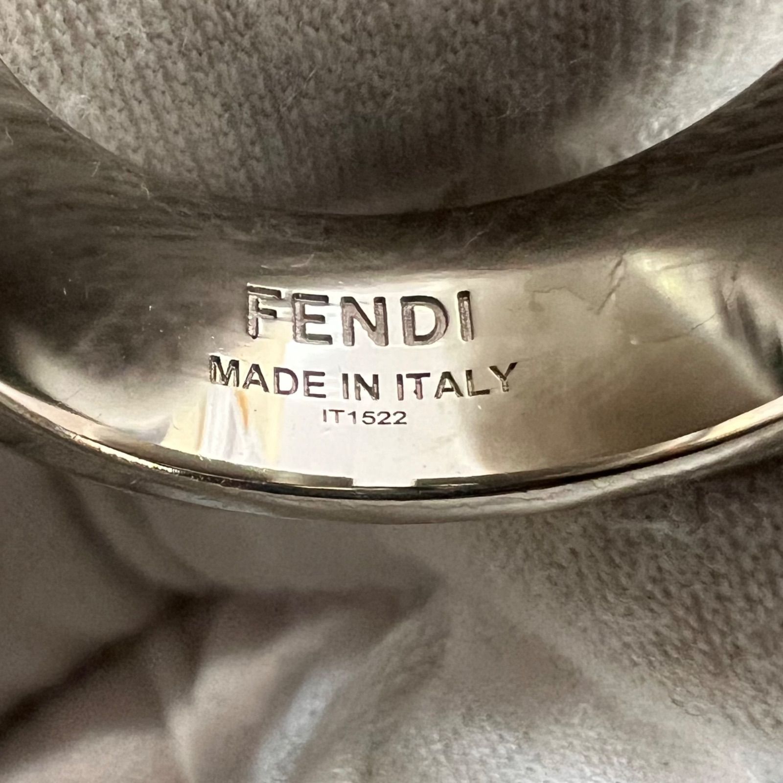 FENDI フェンディ ロゴリング FFモチーフ ズッカ 指輪 リング シルバー 