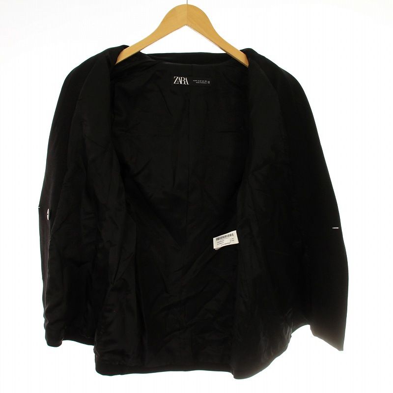 ザラ ZARA テーラードジャケット ダブル アウター M 黒 80089348-4 /MM