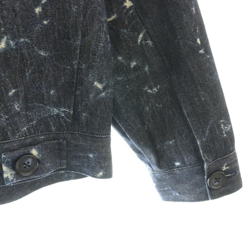 【中古】フェイクアスフラワーズ FAKE AS FLOWERS ブリーチ デニム ジャケット ジップアップ 2 ネイビー /HK ■OS フェイクアスフラワーズ FAKE AS FLOWERS ブリーチ デニム ジャケット