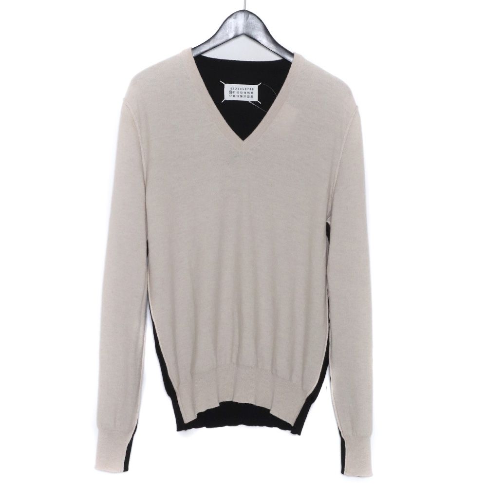 MAISON MARGIELA 切替VネックロンT