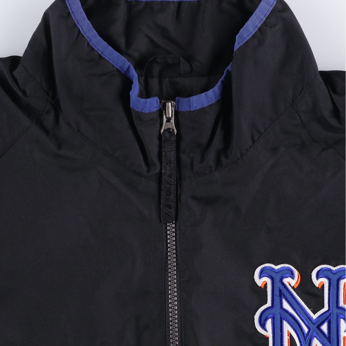 Majestic製 MLB公式 ニューヨークメッツプルオーバーハーフジップL