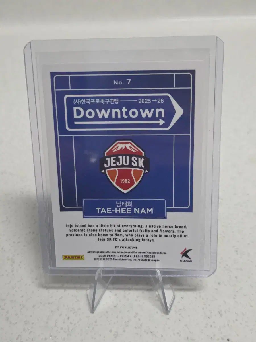 K リーグ Panini パニーニ プリズム チェジュ ナム テヒ ダウンタウン カード