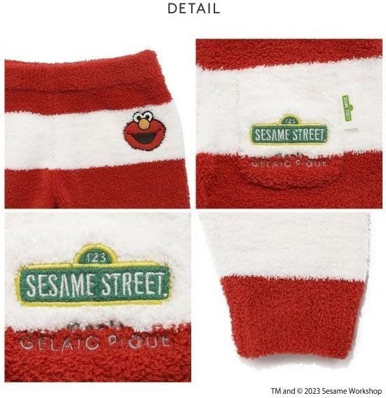 ジェラートピケ キッズアンドベイビー gelato pique Kids＆Baby SESAME STREET KIDS ジャガードプルオーバー-ロングパンツセット ジェラピケ ブルー N 37 夏用 タグ外側