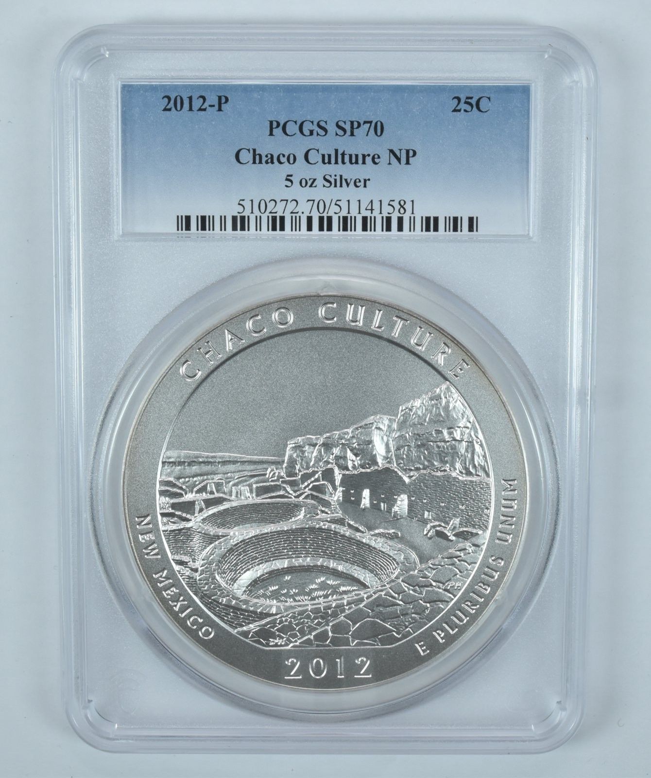 2012-P ATB 5オンス シルバークォーター チャコカルチャー SP70 PCGS ブルーラベル