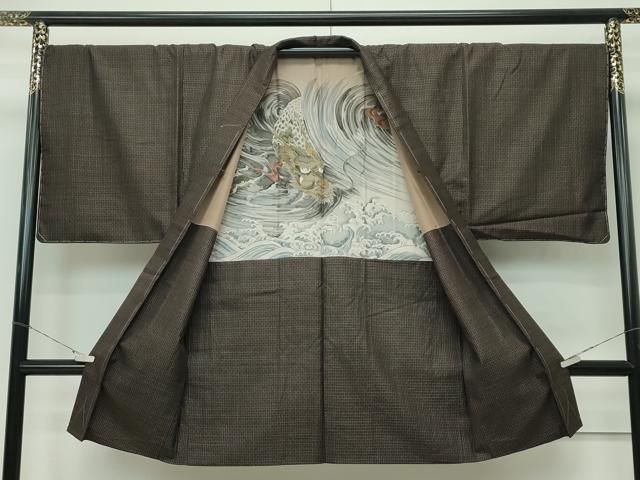 平和屋本店□極上 国指定重要無形文化財 本場久米島紬 山川信作 手織