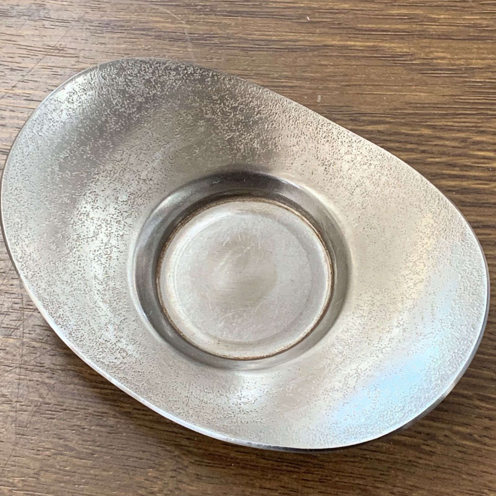 ☆ 瑞峯堂 白銀製 お茶托 5枚セット 小判 和風 工芸品 煎茶用 茶道具 