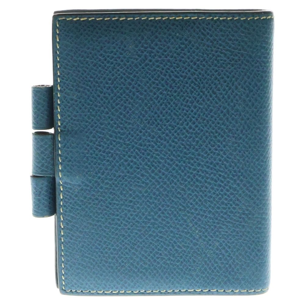 HERMES エルメス アジェンダ 手帳カバー ブックカバー ブルージーン エプソン シルバー金具 レザー O刻印 レディース