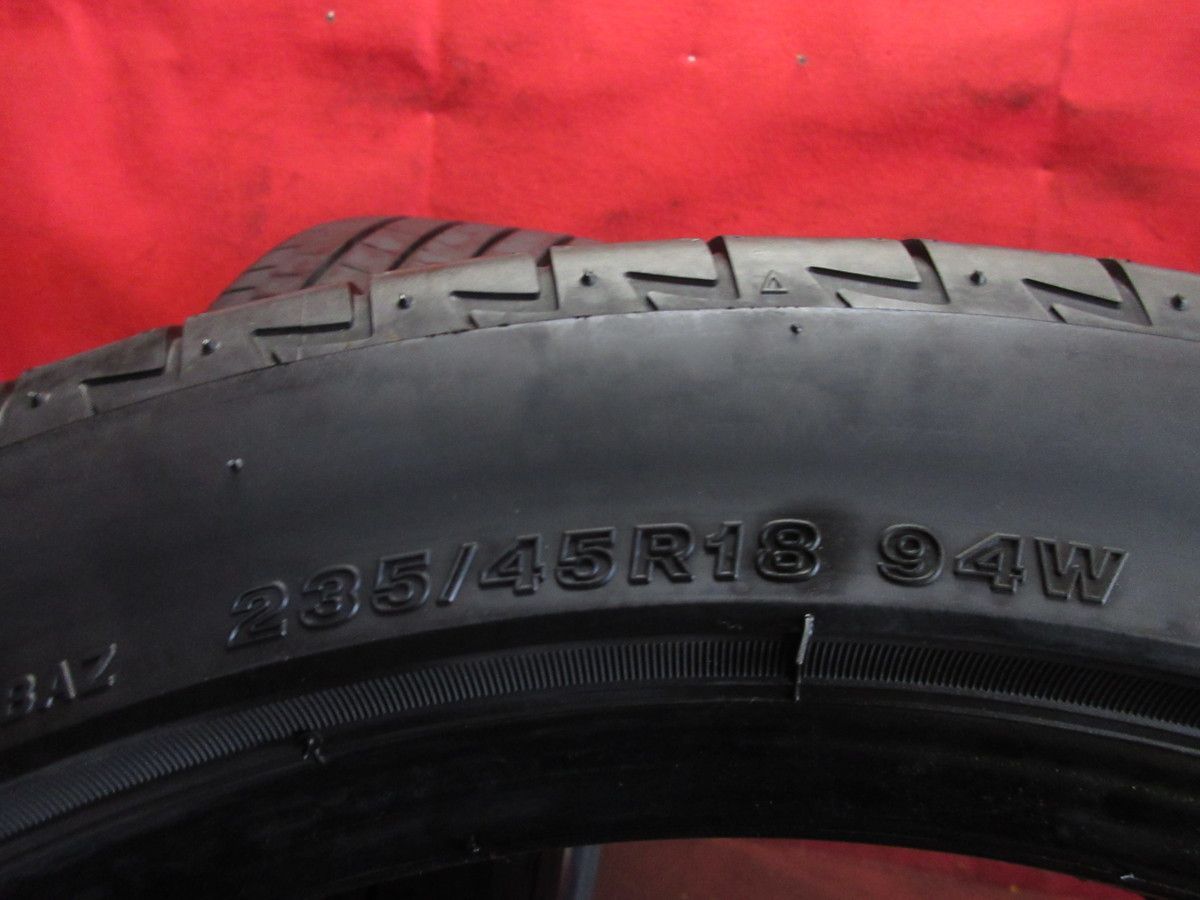 2本 タイヤ 235/45R18 ブリジストン トランザ ☆12340T-