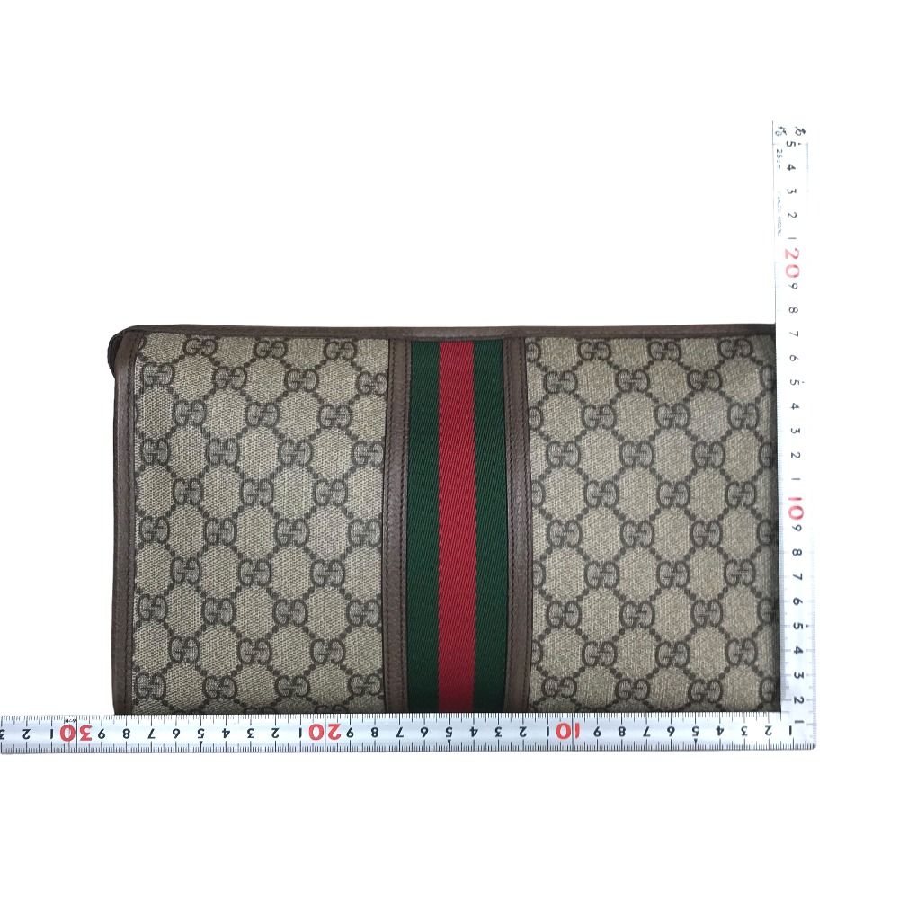 【希少】グッチGG　シェリーライン　スプリームキャンバスレザー　セカンドバッグ GUCCI GGスプリーム オールドグッチ シェリーライン セカンド