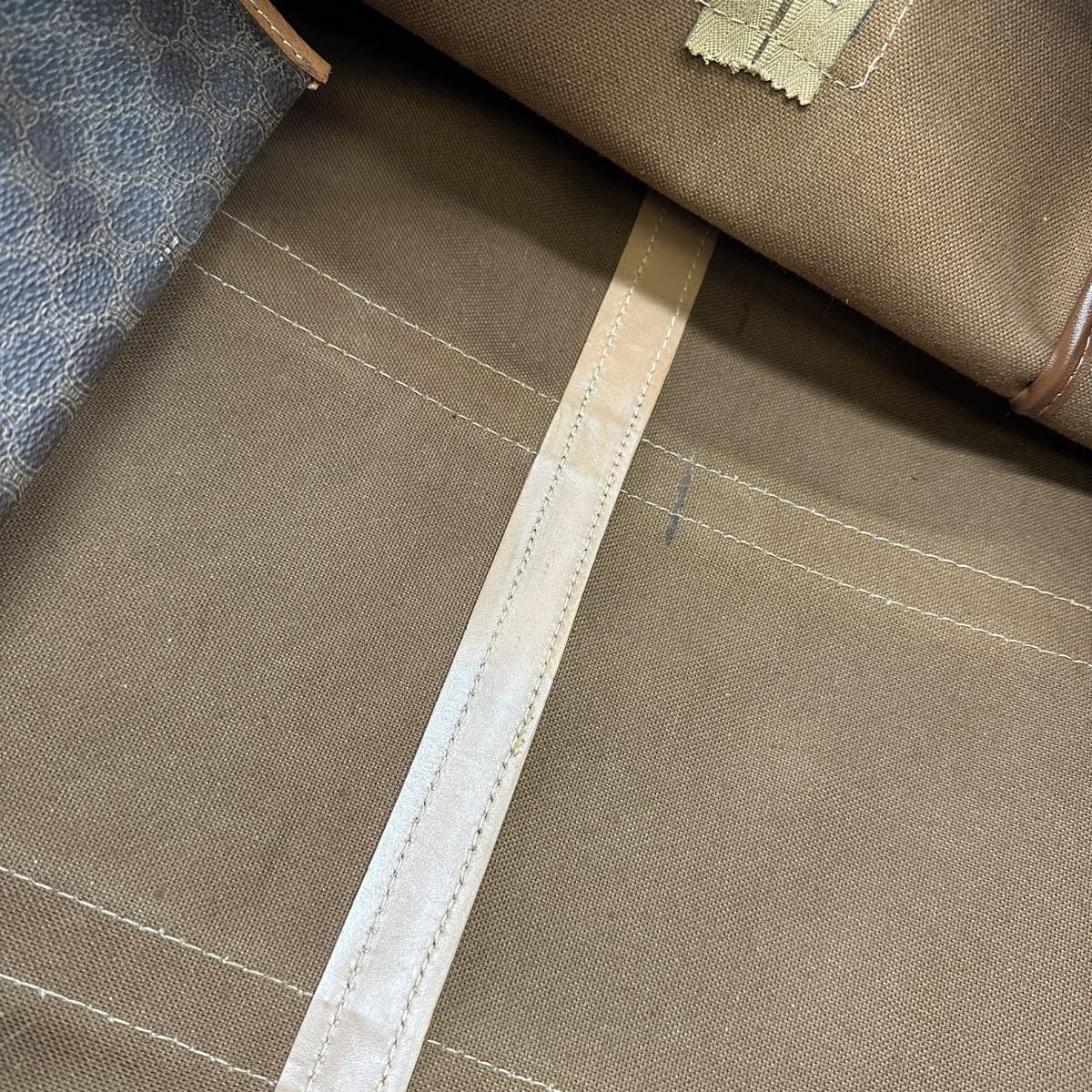 CELINE セリーヌ M14 ボストンバッグ マカダム PVC レザー ブラウン  