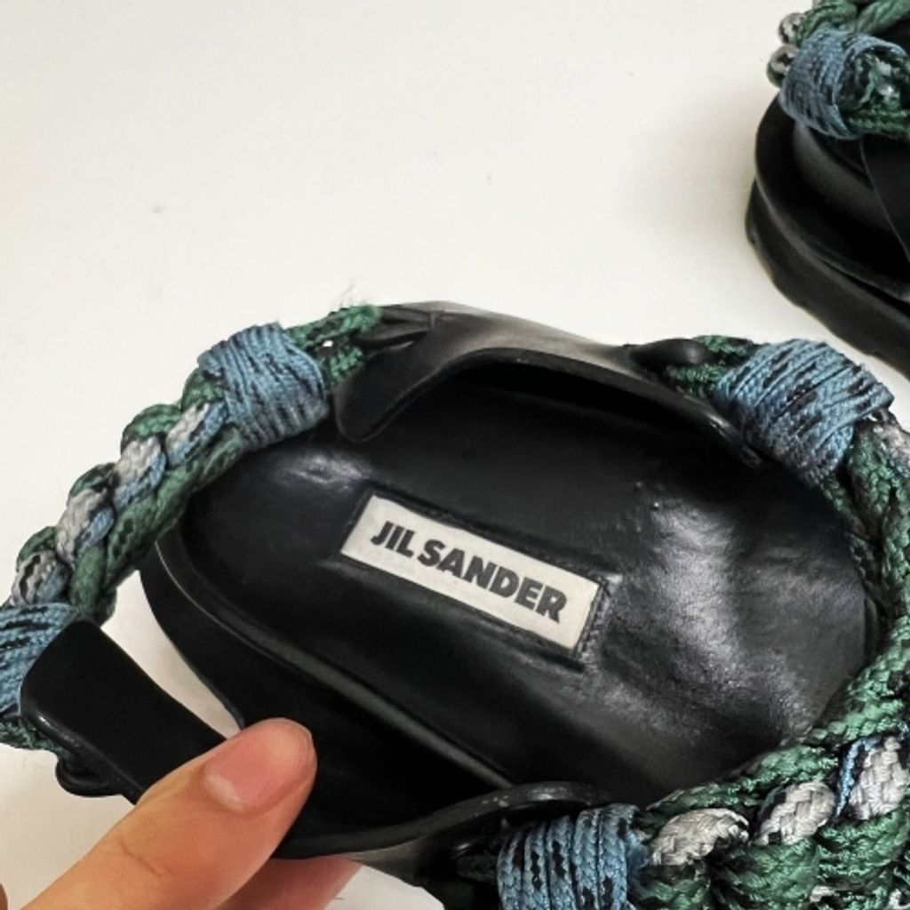 JIL SANDER ジルサンダー ロープサンダル ブラック size40 【中