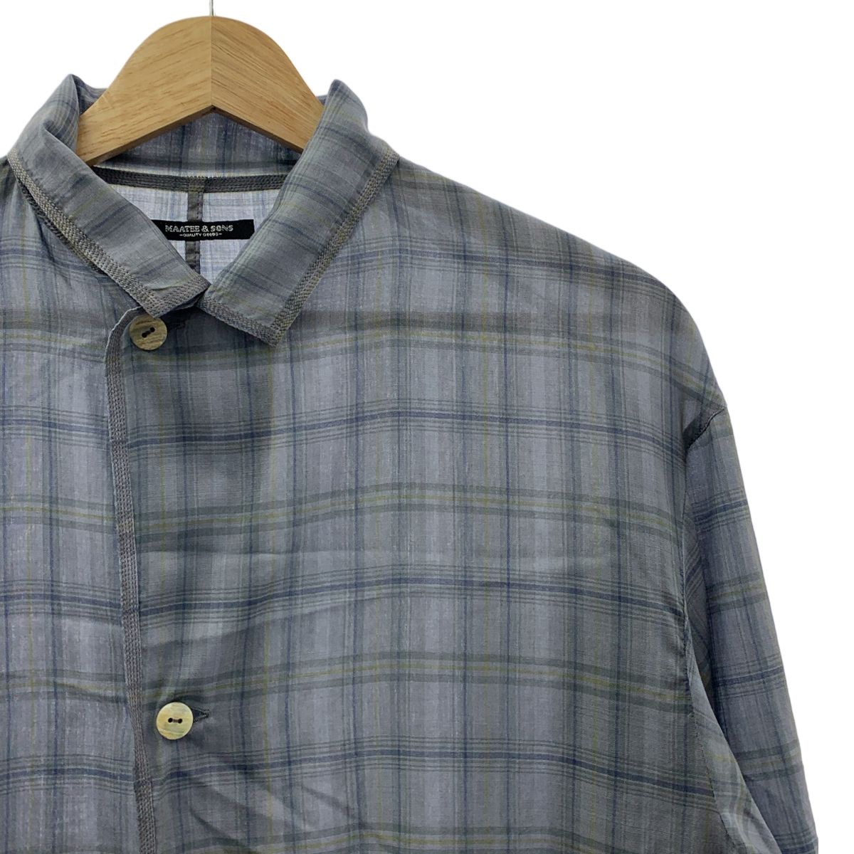 【新品】  MAATEE&SONS / マーティー&サンズ | 2025SS | 折って折って SHIRTS JACKET(H WOOL) チェック ウール シャツジャケット | 2 | SMOKEY GRAY / スモーキーグレー | メンズ 新品】 MAATEE&SONS / マーティー&サンズ | 2025SS | 折って折って