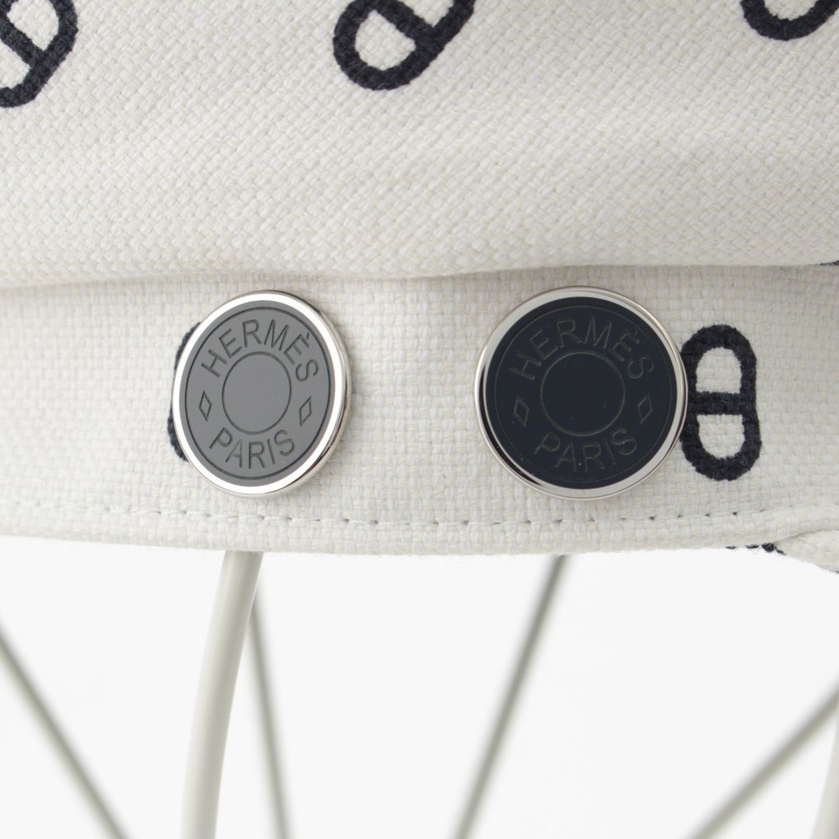 未使用　HERMES キャスケット ヴォーバン　セリエボタン シェーヌダンクル エルメス コットン ヴォーバン シェーヌダンクル総柄 セリエ