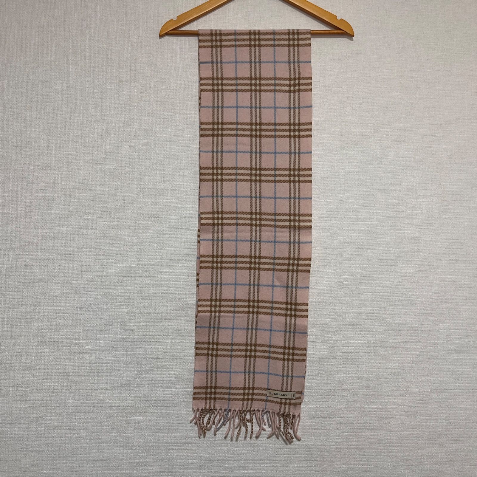 大特価】BURBERRY バーバリー チェックマフラー カシミヤ 美品 最終