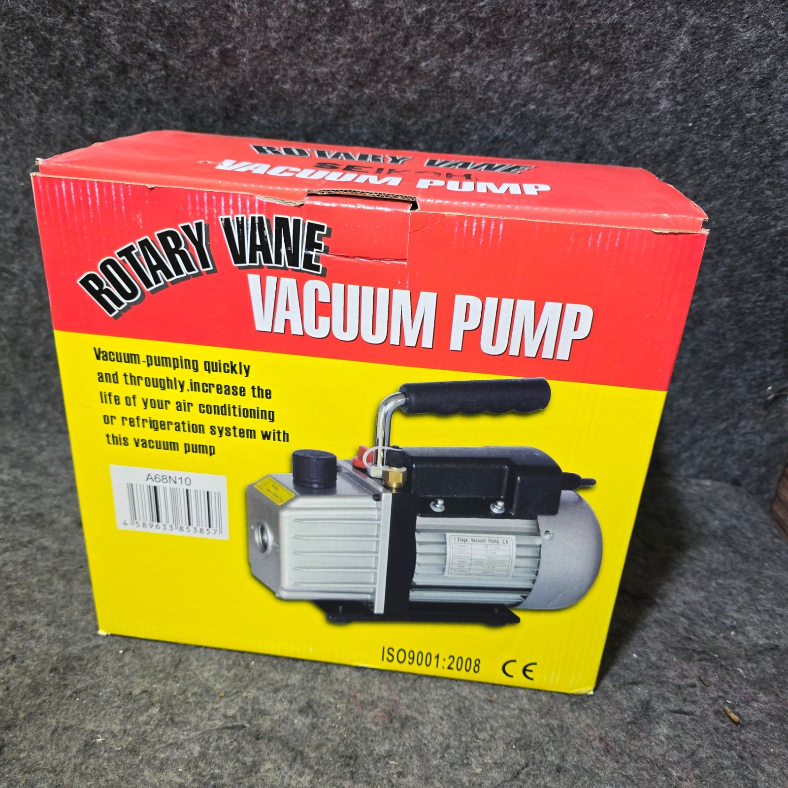 ROTARY VANE ロータリーベーン 電動真空ポンプ マニホールドゲージ 長期保管品・美品】ROTARY VANE ロータリーベーン 電動真空ポンプ