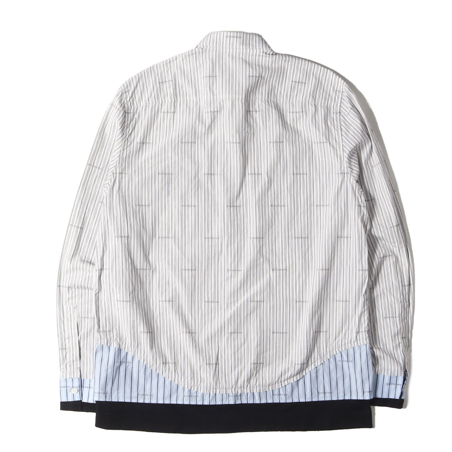 【売り切り御免！】 ジバンシィ 美品】GIVENCHY シャツ ロゴ レイヤード / サイズ:40 トップス