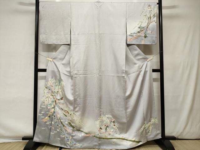 平和屋着物□訪問着 刺繍 束ね熨斗藤花房文 暈し染め 金彩 正絹
