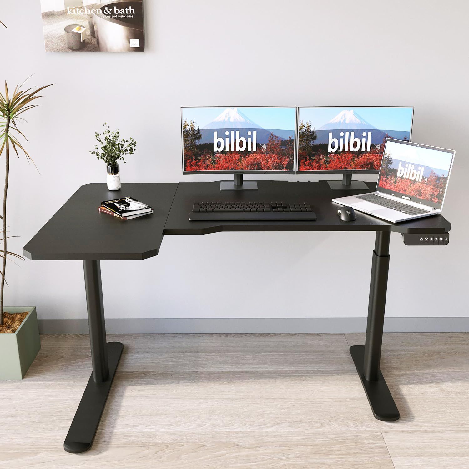 black 150*101CM) メモリー機能付き 高さ調節可能 71-117CM 高さ