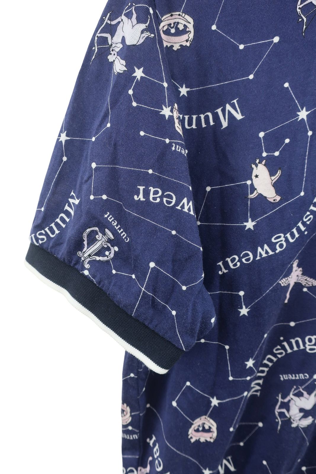 Munsingwear(マンシングウェア) 半袖ポロシャツ ネイビー星座柄