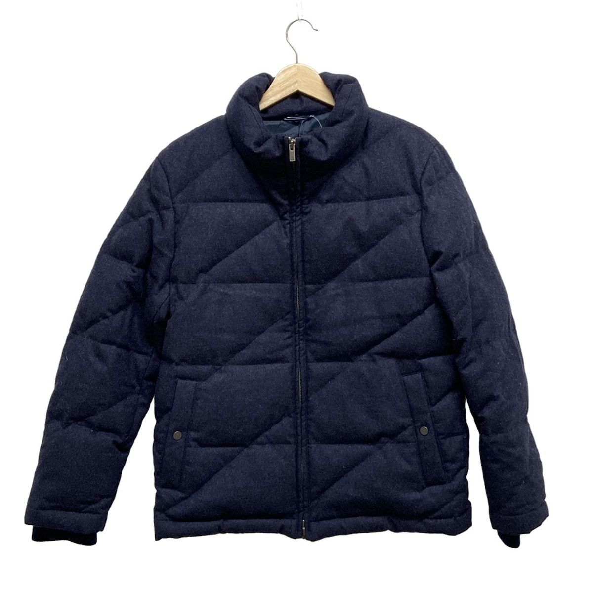 LANVIN en Bleu ランバンオンブルー ダウンジャケット サイズ48 XL メンズ - ネイビー 長袖|ジップアップ|冬
