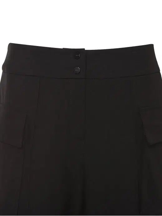 W.ANGLE ワイドアングル レディース バミューダ パンツ 黒 25