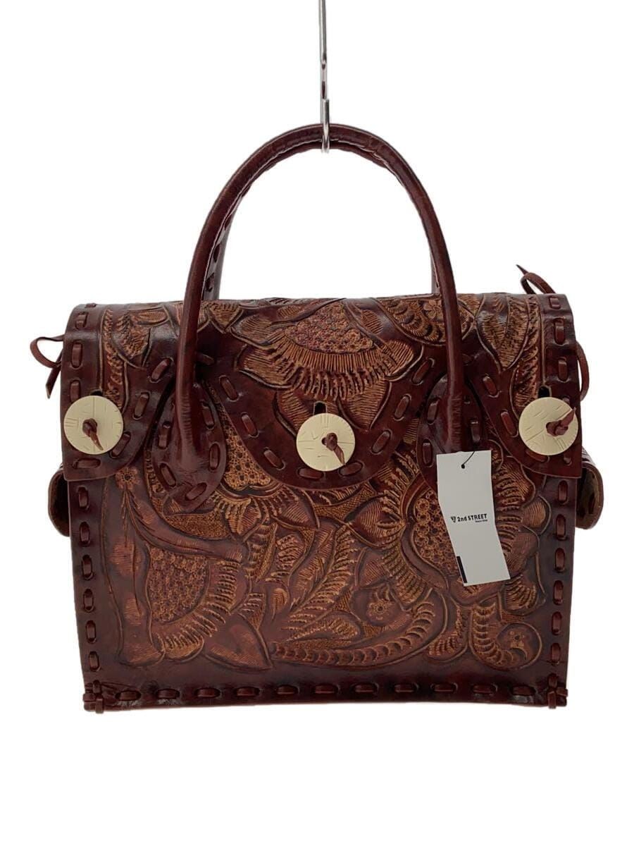 Carving Tribes バッグ レザー BRW 総柄 - メルカリ