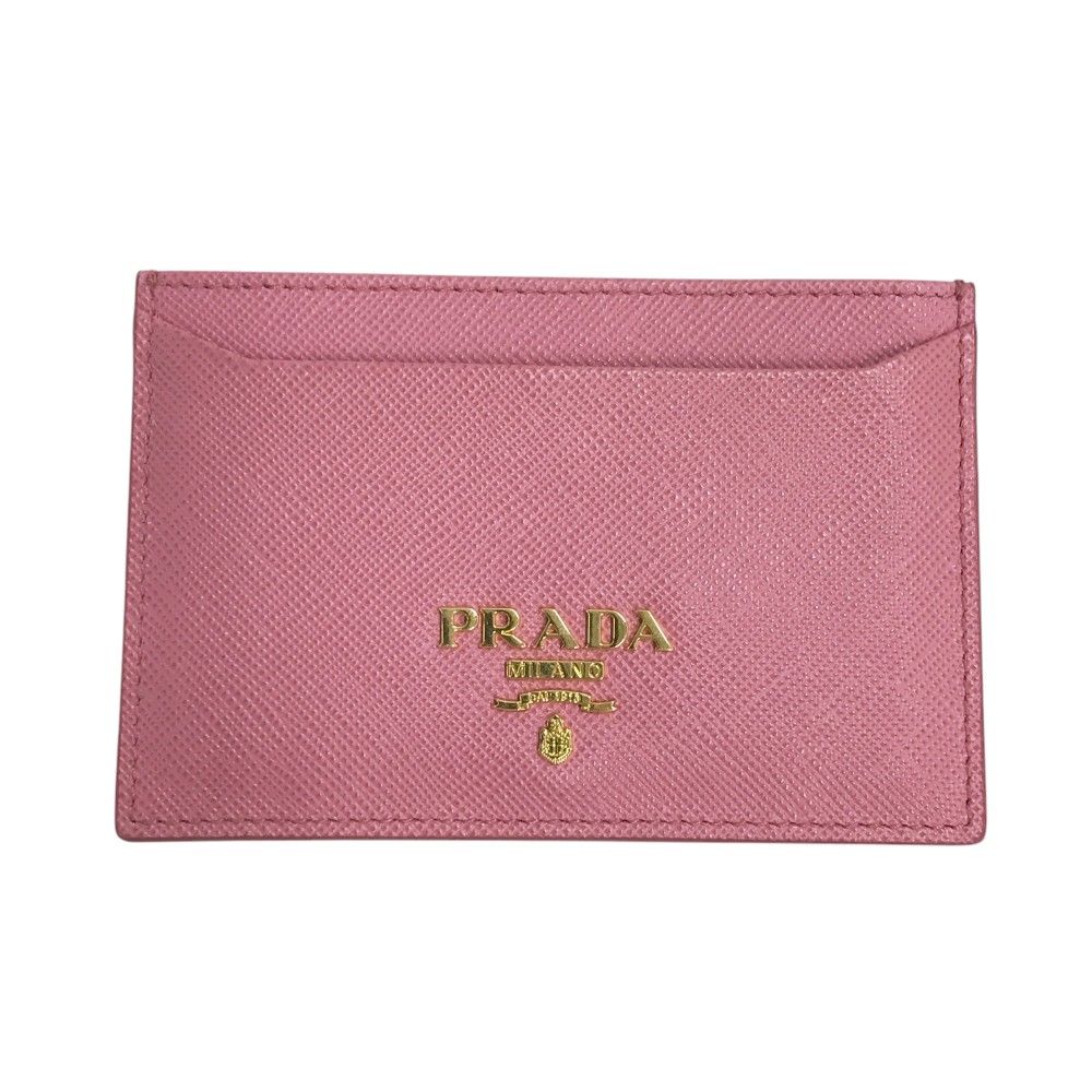 PRADA ピンク サフィアーノレザー 名刺入れ PRADA プラダ サフィアーノレザー パスケース 名刺入れ ピンク系