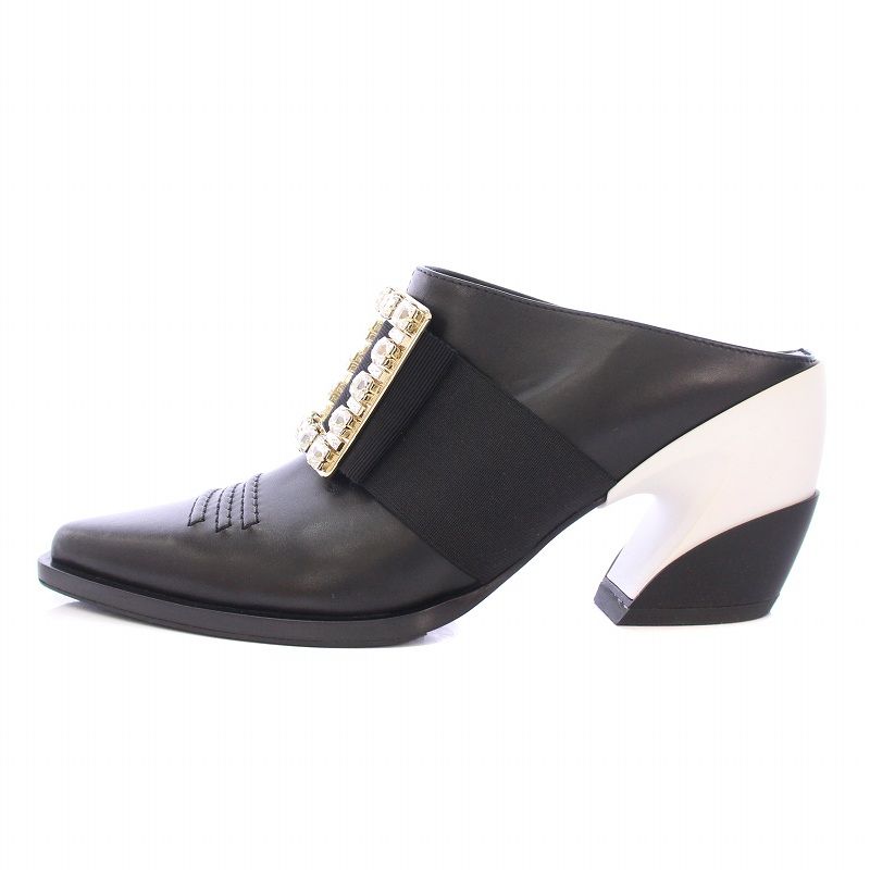 ロジェヴィヴィエ ROGER VIVIER VIV TEX STRASS MULE ストラス