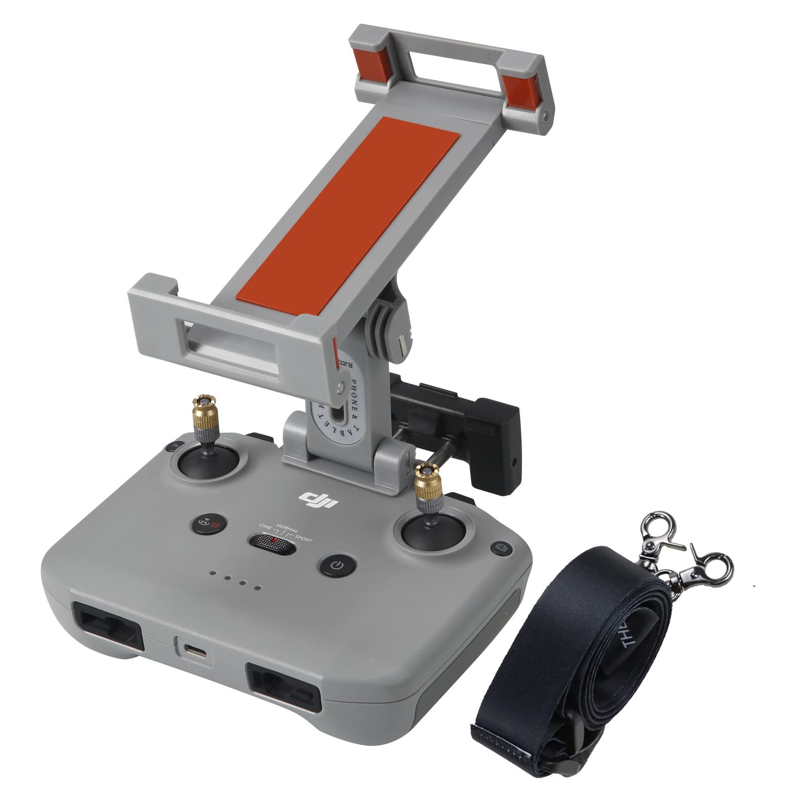 Hanatora RC-N1 N2 N3 N1C リモコン 4.7-12.9インチ タブレットホルダーマウント DJI Neo、Mavic 3 Classic、Air 3/2S/2、Mini 4K/3/4 Pro、Mini 2/2 SEドローン、ストラップ付 