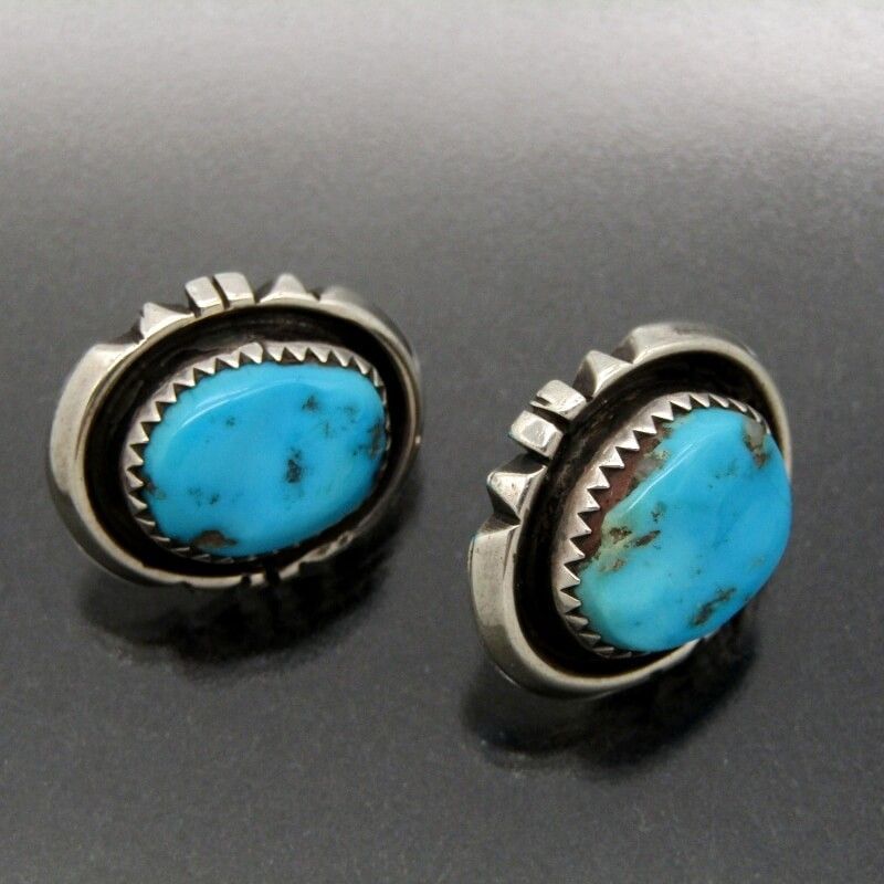 最終値下げNAVAJOナバホOLDPAWNシャドーボックスターコイズバングル Navajo ナバホ族 ピアス ターコイズ シャドーボックス メンズ
