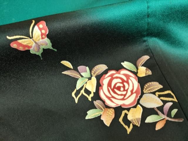 平和屋着物□豪華振袖 花蝶文 暈し染め 金彩 正絹 逸品 AABA2349ma