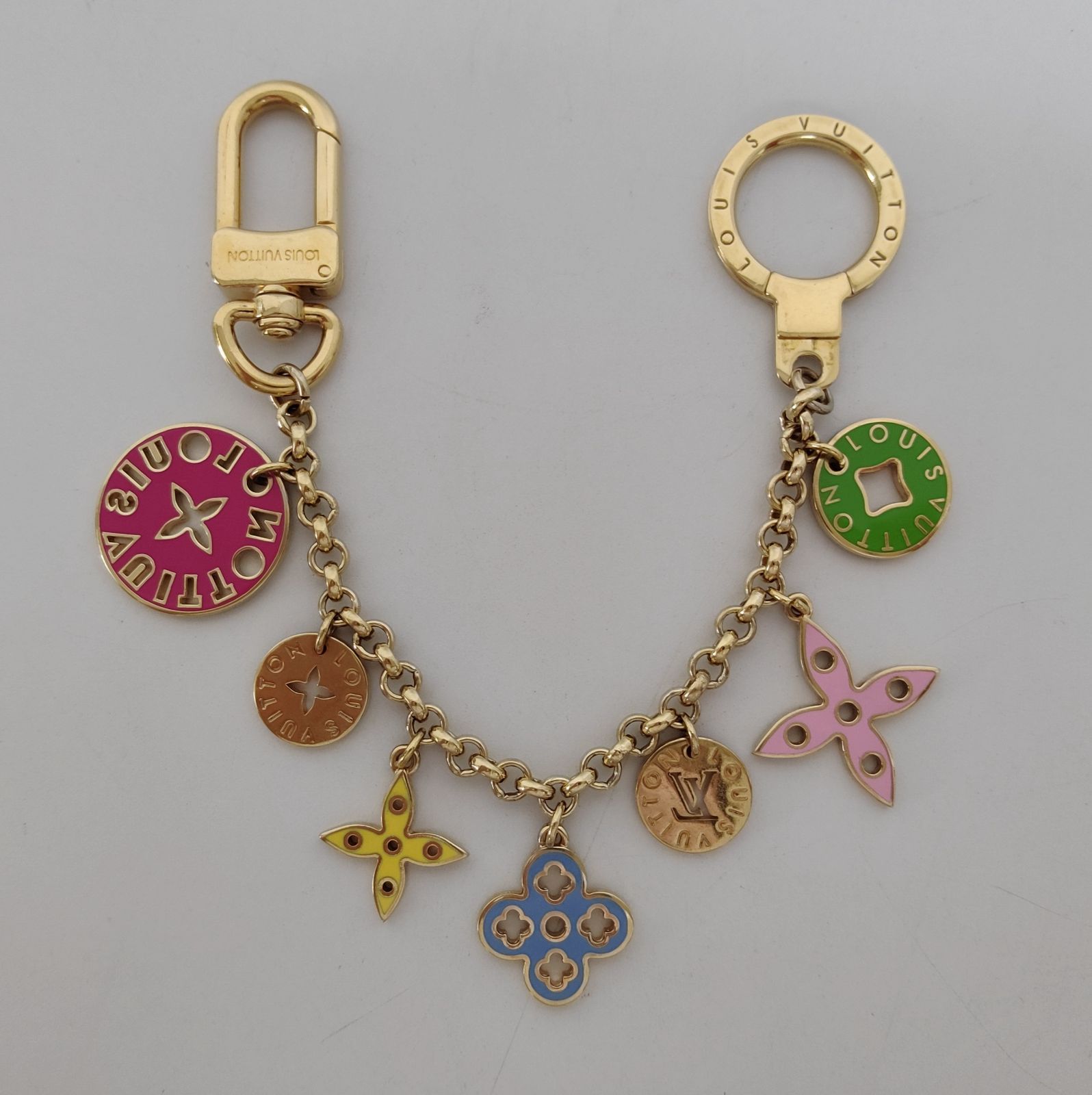 〇ルイ ヴィトン LOUIS VUITTON ポルト クレ シェンヌ ルーピング キーホルダー