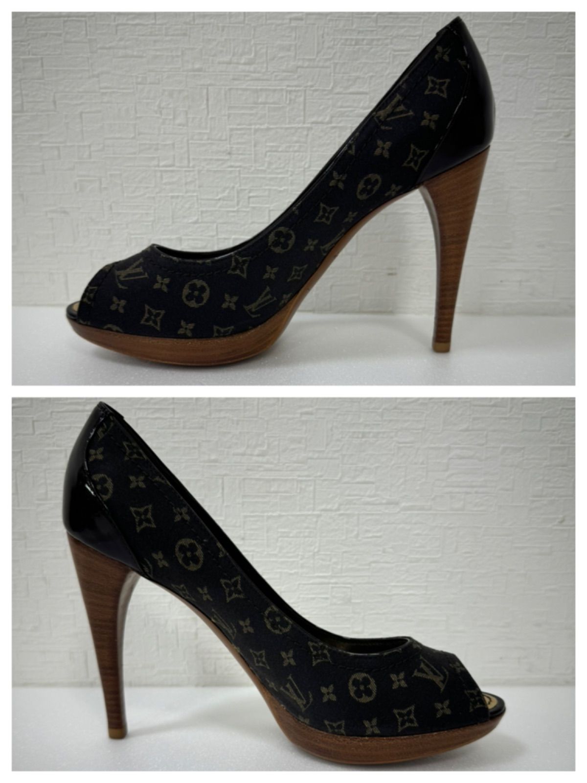 【美品】Louis Vuitton⭐︎オープントゥパンプス⭐︎36（23cm）⭐︎黒⭐︎ 楽天市場】【8/1 P2倍】【本物保証】 箱付 超美品 ルイヴィトン