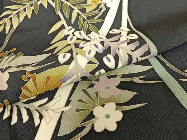 平和屋着物○本加賀友禅作家 松島由美 訪問着 梅松文 藤花房 暈し染め