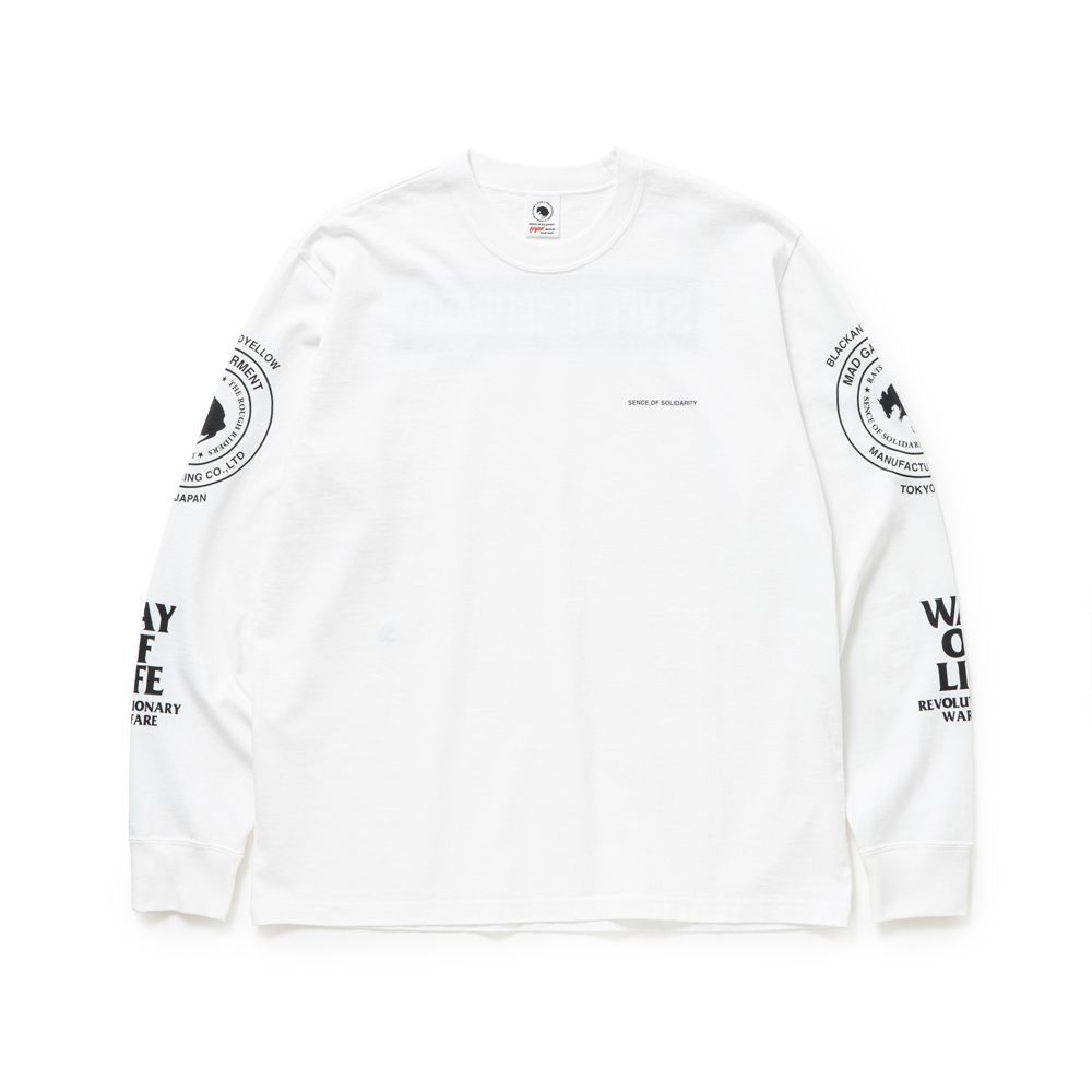 RATS/ラッツ】TWO WHEEL L/S TEE - WHITE / ロングスリーブ Tシャツ 