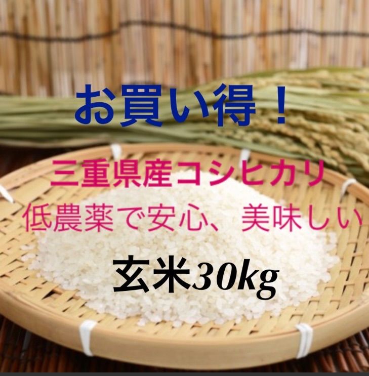 三重県産コシヒカリ20kg 精米出来ます - 米
